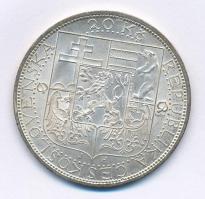 Csehszlovákia 1937. 20K Ag "Masaryk köztársasági elnök halála" T:1-
Czechoslovakia 1937. ...