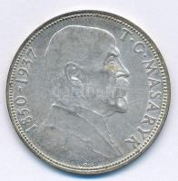 Csehszlovákia 1937. 20K Ag "Masaryk köztársasági elnök halála" T:2 Czechoslovakia 1937. 20 Korun Ag "Death of President Masaryk" C:XF Krause KM#18