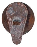 DN "2 vitorlázórepülő vizsgajelvény" zománcozott fém gomblyukjelvény (18mm) T:2 patina