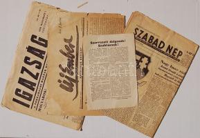 3 db 1956-os újság + 1 db röpcédula