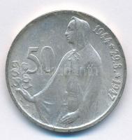 Csehszlovákia 1947. 50K Ag "Szlovák felkelés" T:1- Czechoslovakia 1947. 50 Korun Ag "Slovak uprising" C:AU Krause KM#24