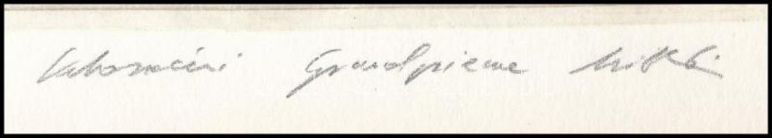 Kolozsvári Grandpierre Miklós (1950-): "Fogfájás". Színezett rézkarc, papír, jelzett, szám...