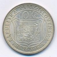 Csehszlovákia 1928. 10K Ag "Masaryk" T:1- patina
Czechoslovakia 1928. 10 Korun Ag "M...