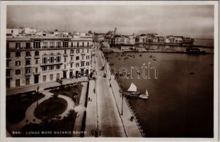 Bari, Lungo Mare Nazario Sauro / promenade, boats. Ed. Cav. G. Lobuono N. 3058. Vera Fotografia