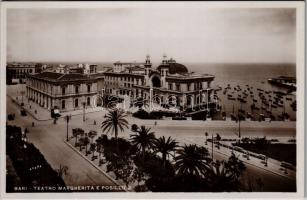 Bari, Teatro Margherita e Posillipo / theatre, boats. Ed. Cav. G. Lobuono N. 3074. Vera Fotografia