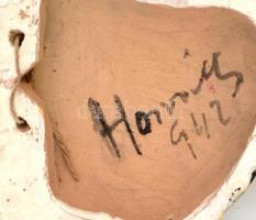 Horváth Sándor (?-?): Pinocchio, mázas plasztikus fali kerámia, jelzett a hátoldalán (Horváth 942) é...