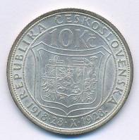 Csehszlovákia 1928. 10K Ag "Masaryk" T:1-,2
Czechoslovakia 1928. 10 Korun Ag "Masary...