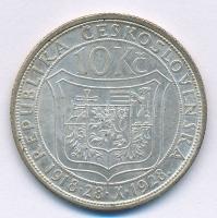 Csehszlovákia 1928. 10K Ag "Masaryk" T:1-
Czechoslovakia 1928. 10 Korun Ag "Masaryk&...