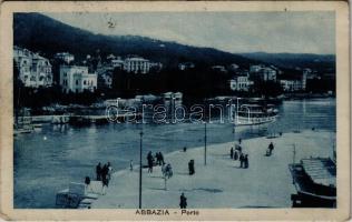 1930 Abbazia, Opatija; Porto / port, steamship. A. Tomasic (EK)