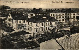1918 Jindrichuv Hradec, Neuhaus; Nové kasárny / Neue Kaserne / new military barracks. J. Hanek 8180. (EK)