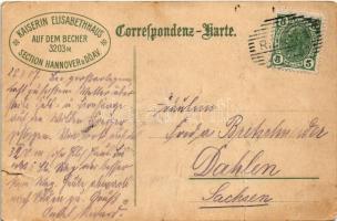 1907 Ridanna (Südtirol), Kaiserin Elisabeth-Haus auf dem Becher gegen den Botzer / chalet, tourist h...