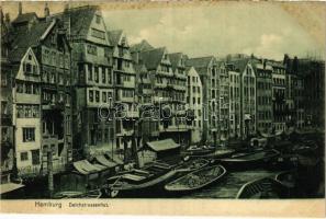 Hamburg, Deichstrassenflet / boats, canal. Knackstedt & Näther Lichtdruckerei. Luxusdruck Serie 3. No. 6. (fl)