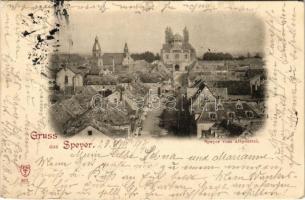 1897 (Vorläufer!) Speyer, vom Altpoertel / general view, cathedral (small tear)