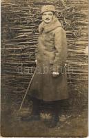 Osztrák-magyar katona télen / WWI Austro-Hungarian K.u.K. military, soldier in winter. photo (EK)
