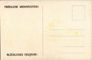 Fröhliche Weihnachten! Glückliches Neujahr! / WWI Austro-Hungarian K.u.K. military art postcard with...