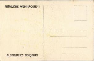 Fröhliche Weihnachten! Glückliches Neujahr! / WWI Austro-Hungarian K.u.K. military art postcard with...