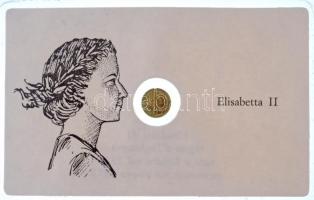 DN II. Erzsébet modern mini Au pénz, lezárt, eredeti műanyag tokban (0.333/10mm) T:BU  ND Elizabeth II Au modern mini Au coin in sealed plastic case (0.333) C:BU