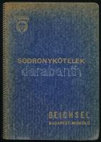1938 Deichsel. Magyar Acéldrót-, Drótkötél- és Drótárugyár Rt., Sodronykötelek, 1938., árukatalógus, 87 p.