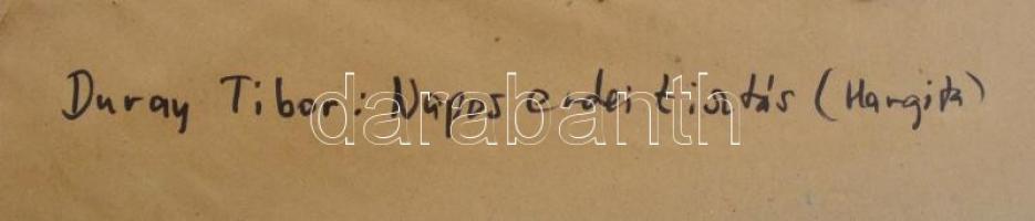 Duray Tibor (1912-1988): Napos Erdei tisztás (Hargita). Akvarell, pasztell, papír. Jelzett, hátoldal...