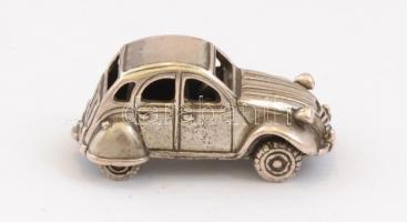 Ezüst(Ag) miniatűr autó, jelzett, 4×2×2,5 cm, nettó: 35,55 g