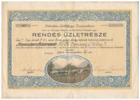 Regöly 1932. "Regölyi Keresztény Tejszállítók Szövetkezete Rendes Üzletrésze" befizetett 2...