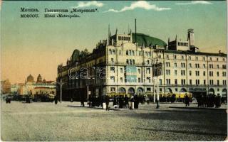 Moscow, Moskau, Moscou; Hotel Metropole, trams