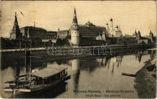 1908 Moscow, Moskau, Moscou; Vue generale / Kremlin, boats. Knackstedt & Näther Lichtdruckerei 112. (EK)