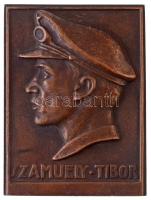 Solymári Valkó László (1909-1984) 1954. "Szamuely Tibor" Br emlékplakett (66x89mm) T:2