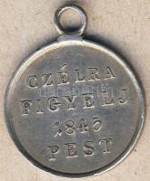 1845. "Czélra figyelj-Pest" Ag díjérem 8,8g T:2