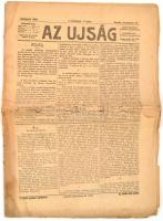 1903 Az Ujság. I. évf. 1. sz. 1903. szept. 16. Bp., Hungária-ny., foltos, szakadt, az első lap sérült, 40 p.