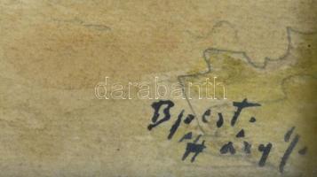 Háry Gyula (1864-1946): Batthyány tér, Budapest. Akvarell, papír, jelzett. Üvegezett, reprezentatív ...