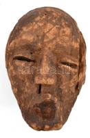 Afrikai, faragott fa maszk, 23x16 cm