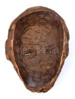 Afrikai, faragott fa maszk, 23x16 cm