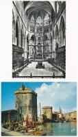 44 db MODERN külföldi képeslap: francia és Monaco / 44 modern European town-view postcards: France a...