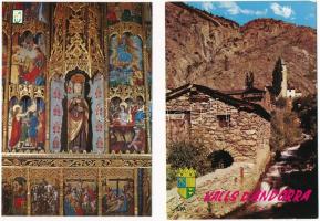 21 db MODERN külföldi képeslap: Andorra / 21 modern European town-view postcards: Andorra