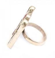 Ezüst(Ag) extravagáns, nagyméretű gyűrű, jelzett, méret: 57, bruttó: 11,8 g