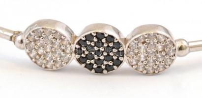 Ezüst(Ag) kaperec, biztonsági lánccal, jelzett, 6×4,5 cm, bruttó: