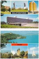 31 db MODERN magyar képeslap: Balaton és környéke / 31 modern Hungarian unused town-view postcards: ...