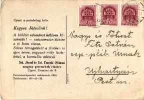 Szent Terézünk légy égi pártfogója jótevőinknek, hogy elérjék vágyukat! Szent József és Szent Terézi...