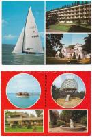 43 db MODERN magyar képeslap: Balaton és környéke / 43 modern Hungarian unused town-view postcards: Balaton