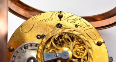 1803 Bécs, Jacob Schulz jelzett arany zsebóra. (9K) sérült zománc számlap, javításra szoruló szerkez...