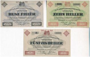 Somorja / Hadifogolytábor 1916.01.15. 10f + 20f + 50f + 1K + 2K + 5K mindegyik arab sorozat- és sors...
