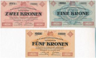 Somorja / Hadifogolytábor 1916.01.15. 10f + 20f + 50f + 1K + 2K + 5K mindegyik arab sorozat- és sors...