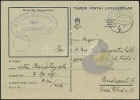 1942 M. kir II. kerékpáros zászlóalj karácsonyi tábori üdvözlőlap Futott