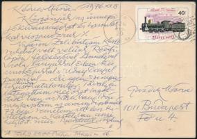 A. Tóth Sándor (1904-1980): Újévi üdvözlőlap. Színes linó, saját kézírással, 15×10,5 cm