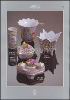 Herendi porcelán minta bemutató képes katalógus 59 db számozott, képes táblával és ismertető füzette...