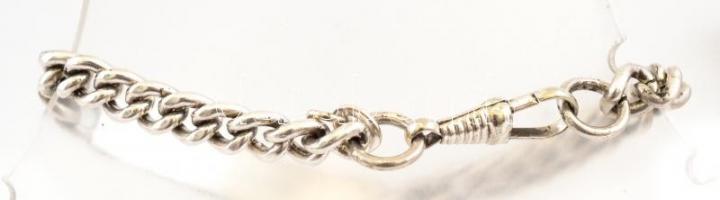 Ezüst(Ag) glídes férfi karkötő, jelzett, h: 17 cm, nettó: 23,63 g