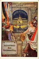 1926 Exposition Internationale du Gaz Anvers / Internationale Gas-Tentoonstelling Antwerpen / International Gas Exhibition Antwerpen, advertising art postcard (non PC) (EK)