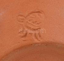 "Szeretlek Pálinka" feliratú, félmázas kerámia kulacs, parafa dugóval, jó állapotban m: 14...