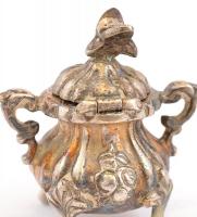 Ezüst(Ag) mini kis kiöntő, 3 db, jelzett, 2,5 - 3 - 3,5 cm, nettó: 43,7 g